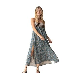 NATURAL LIFE Blue Floral Maxi Dress